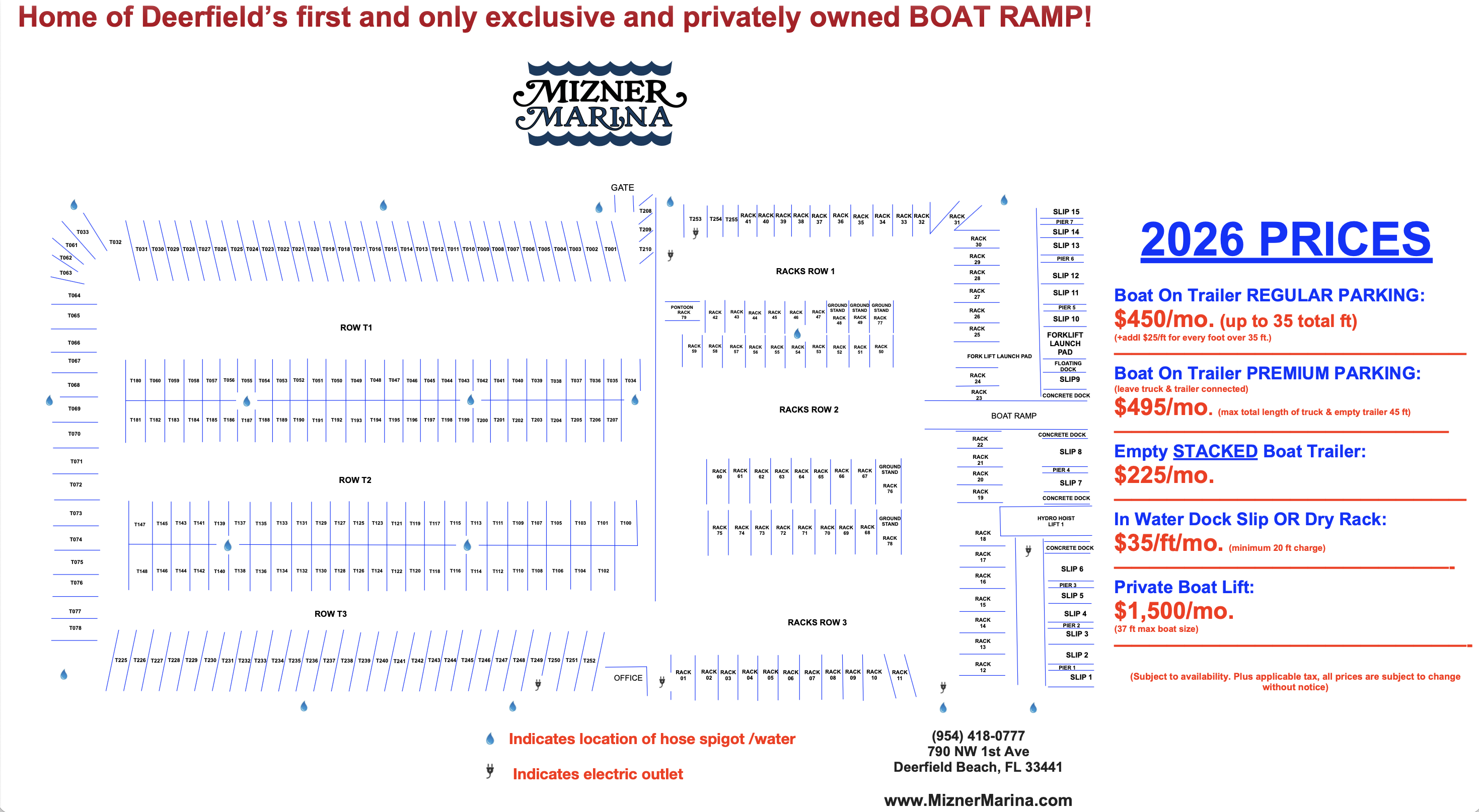 Mizner Marina 2026 Pricing 